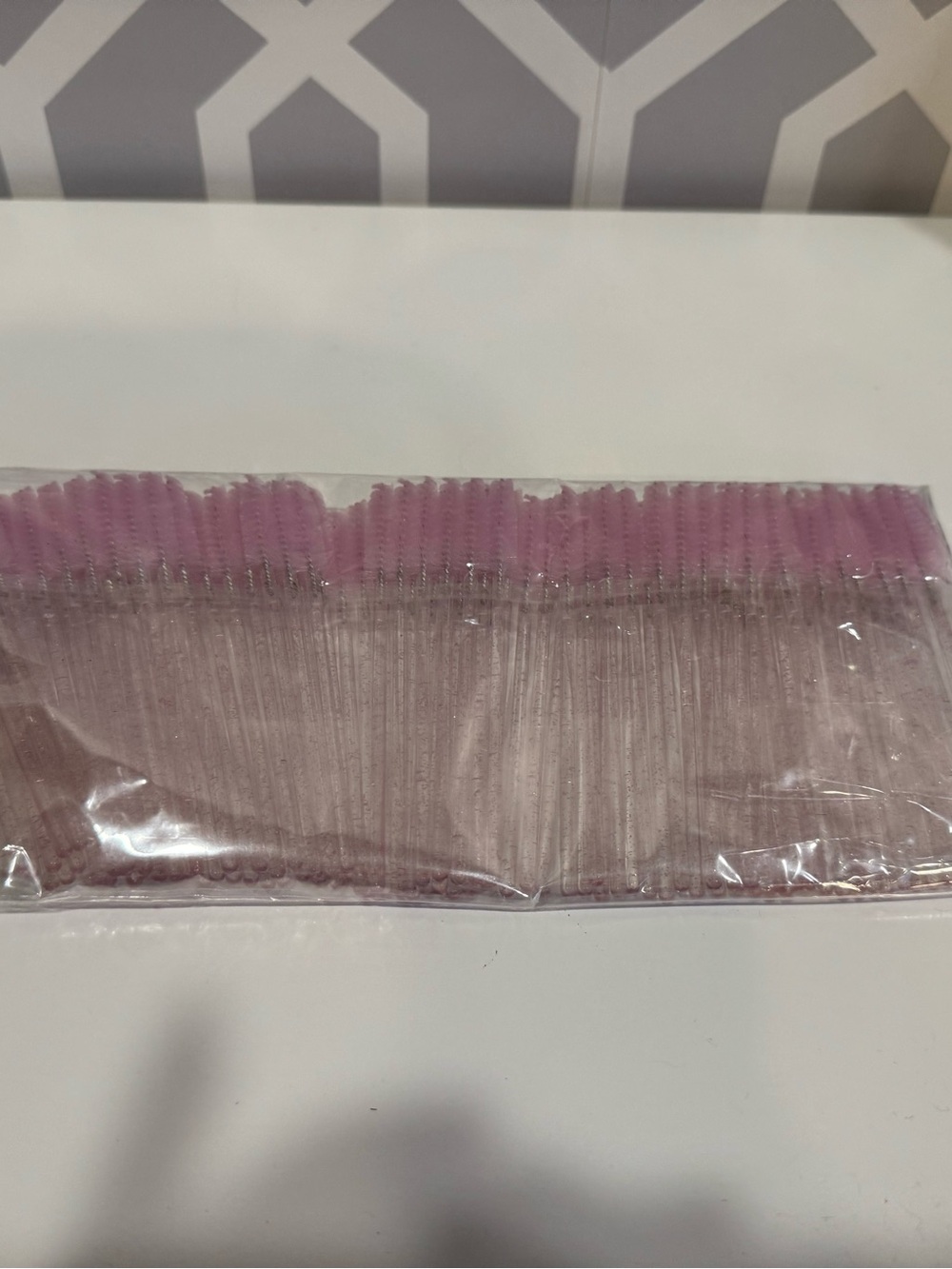 New i-Laesh Glitter Spoolies Disposable Eyelash Brush - Pink - 100PCS